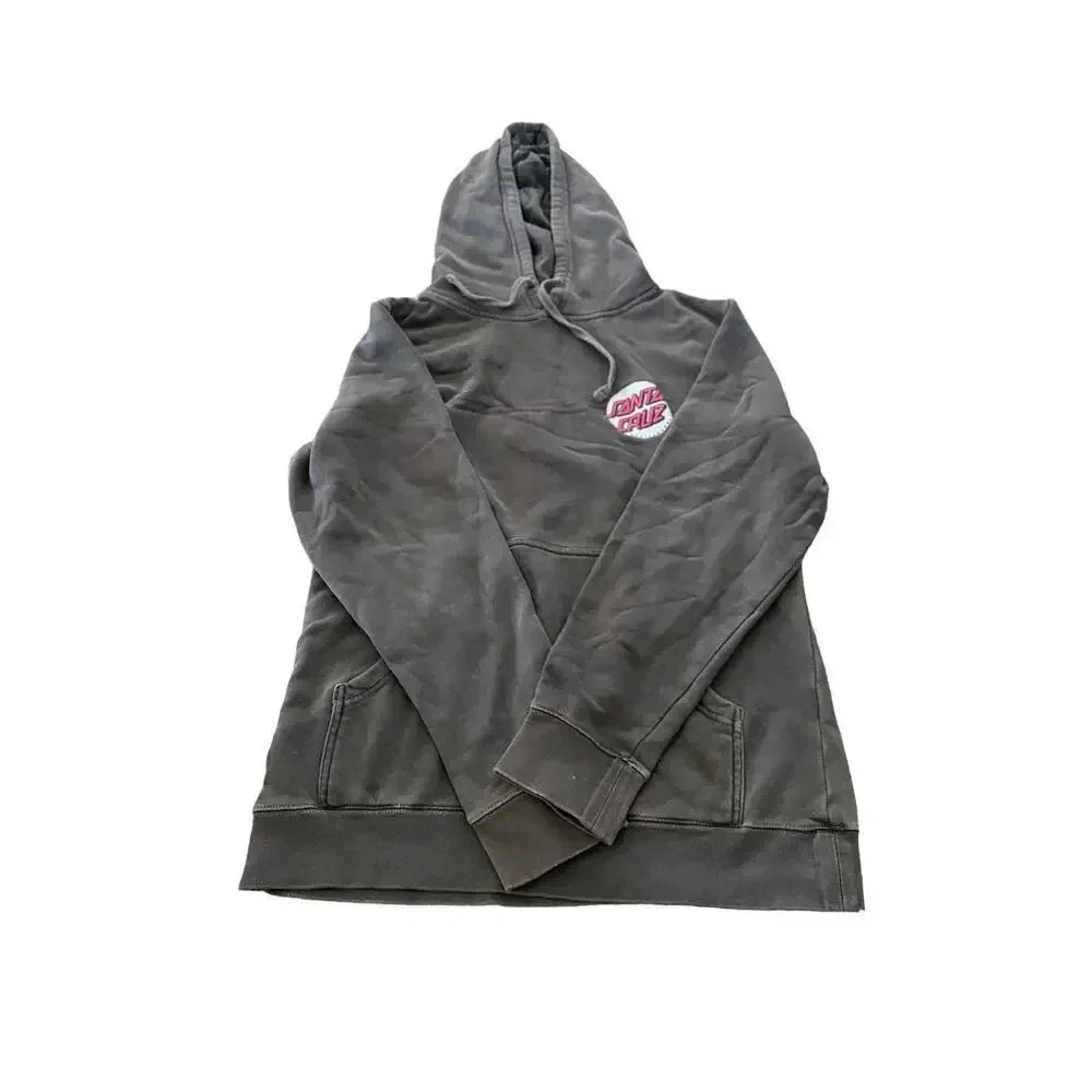 Santa Cruz Skateboards Brown Long Sleeve Drawstring Activewear Hoodies small